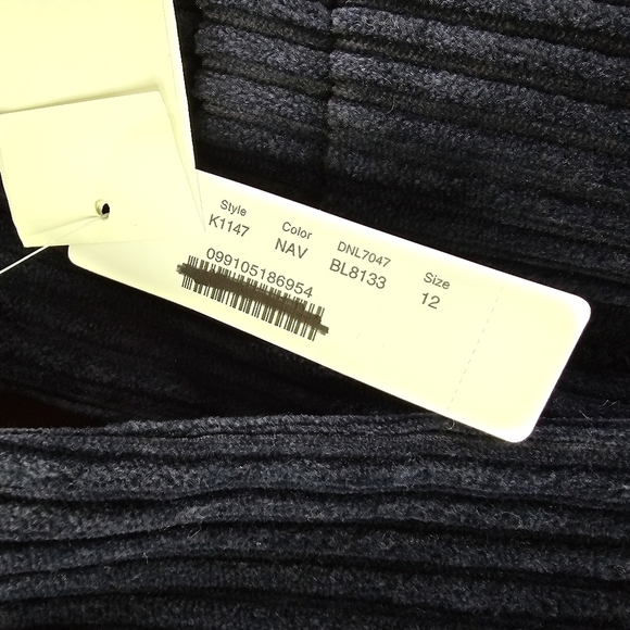 J Crew Blazer Women Large 12 Blue Brown Corduroy 2 Button Jacket Wale - Picture 11 of 13